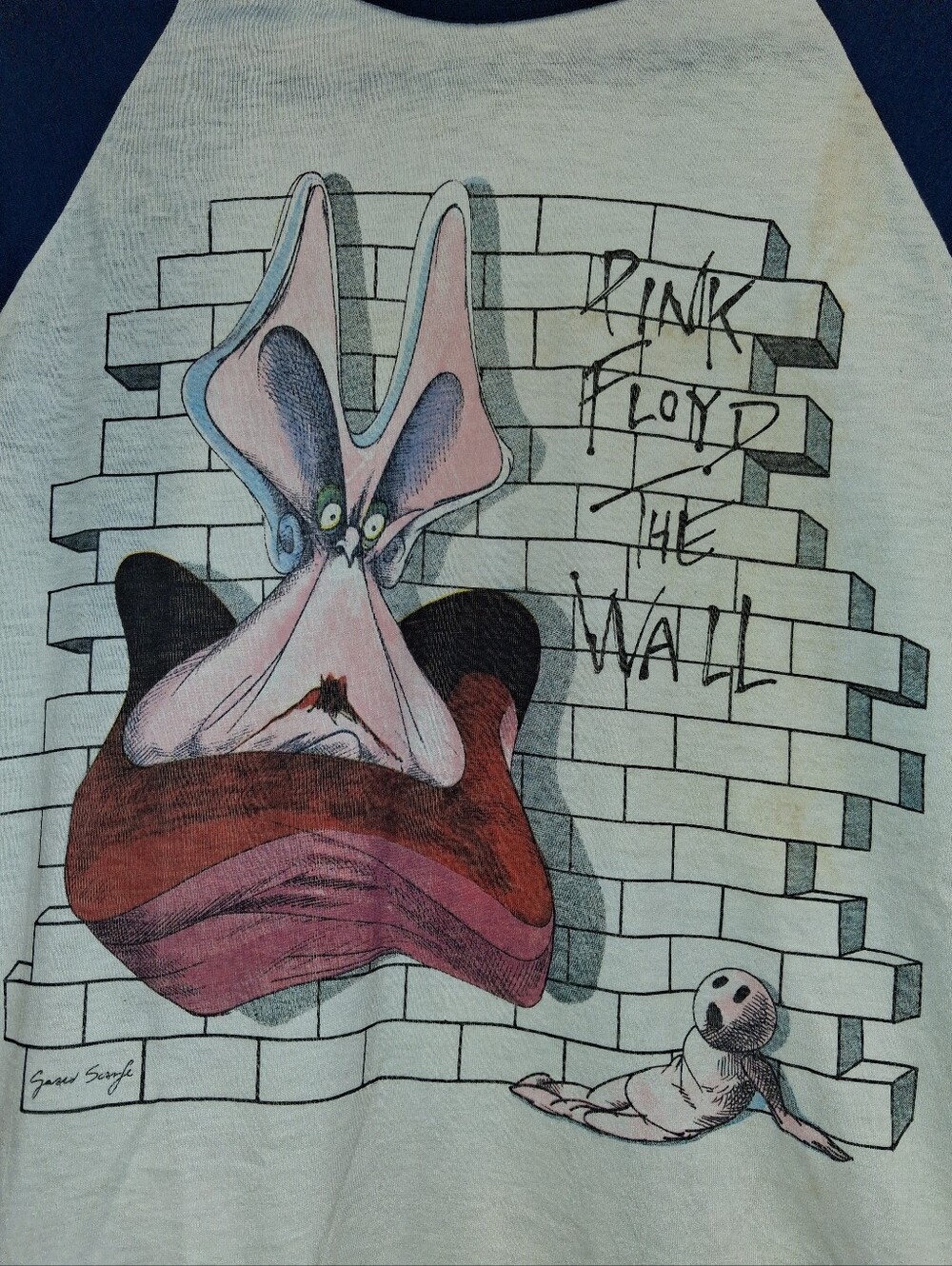 Vintage 80s Pink Floyd The Wall Concert Shirt Size Large Authentic Single Stitch